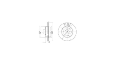Disc frana Delphi BG2802, parte montare : Punte Fata