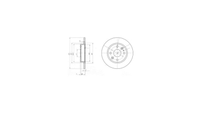 Disc frana Delphi BG2803, parte montare : Punte Spate