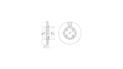 Disc frana Delphi BG2816, parte montare : Punte Fata