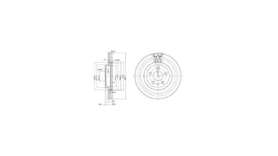 Disc frana Delphi BG2844, parte montare : Punte Fata
