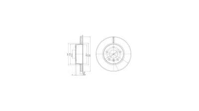 Disc frana Delphi BG2860, parte montare : Punte Fata