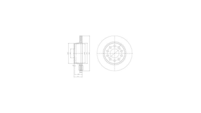 Disc frana Delphi BG3031, parte montare : Punte Spate