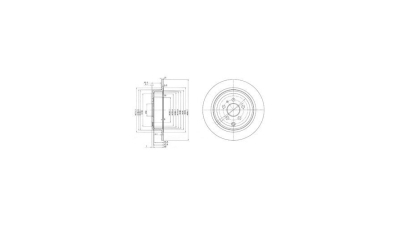 Disc frana Delphi BG3049, parte montare : Punte Spate