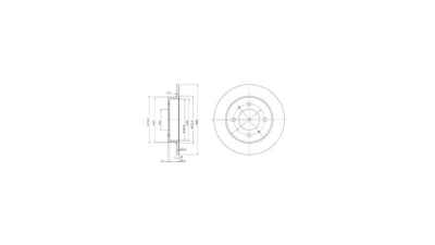 Disc frana Delphi BG3070, parte montare : Punte Spate