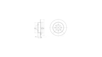 Disc frana Delphi BG3125, parte montare : Punte Spate