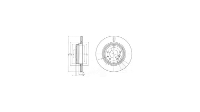 Disc frana Delphi BG3213, parte montare : Punte Spate