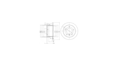 Disc frana Delphi BG3235, parte montare : Punte Spate