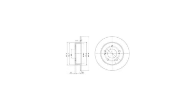 Disc frana Delphi BG3248, parte montare : Punte Spate