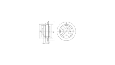 Disc frana Delphi BG3353, parte montare : Punte Spate