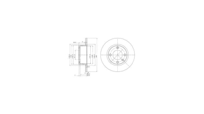 Disc frana Delphi BG3367, parte montare : Punte Spate