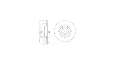 Disc frana Delphi BG3420, parte montare : Punte Fata