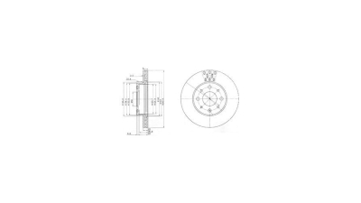 Disc frana Delphi BG3425, parte montare : Punte Fata