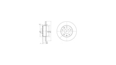 Disc frana Delphi BG3426, parte montare : Punte Fata