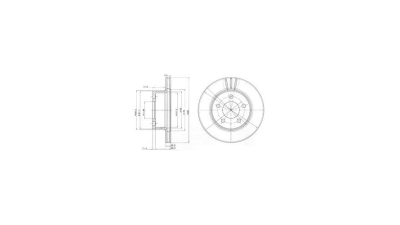 Disc frana Delphi BG3532, parte montare : Punte Fata
