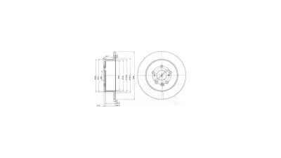 Disc frana Delphi BG3583, parte montare : Punte Spate