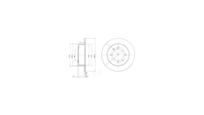 Disc frana Delphi BG3609, parte montare : Punte Spate
