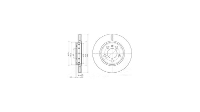 Disc frana Delphi BG3611, parte montare : Punte Spate