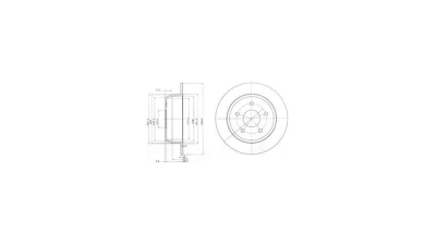 Disc frana Delphi BG3660, parte montare : Punte Spate