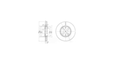 Disc frana Delphi BG3675, parte montare : Punte Fata