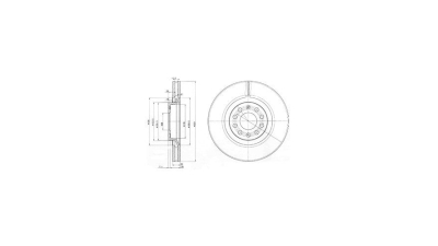 Disc frana Delphi BG3714, parte montare : Punte Fata