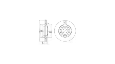 Disc frana Delphi BG3723, parte montare : Punte Fata