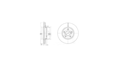 Disc frana Delphi BG3735, parte montare : Punte Fata