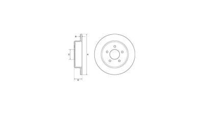 Disc frana Delphi BG3739, parte montare : Punte Spate