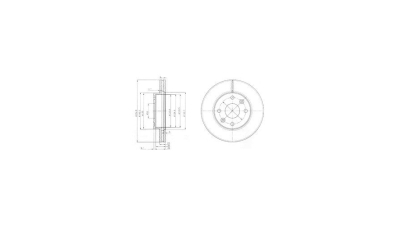 Disc frana Delphi BG3802, parte montare : Punte Fata