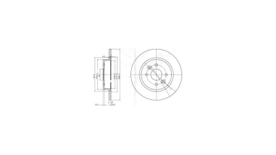 Disc frana Delphi BG3804, parte montare : Punte Spate