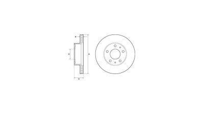 Disc frana Delphi BG3841, parte montare : Punte Fata