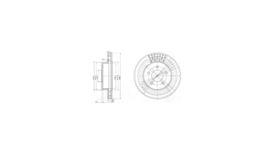 Disc frana Delphi BG3846, parte montare : Punte Fata