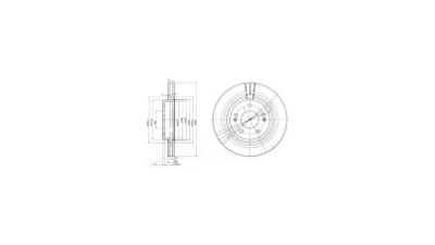 Disc frana Delphi BG3860, parte montare : Punte Fata