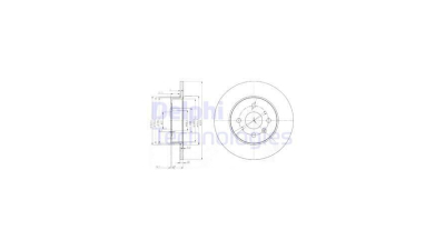 Disc frana Opel Astra F, 1998-2014, Combo, 10.2001-, Meriva, 2003-2010, DELPHI