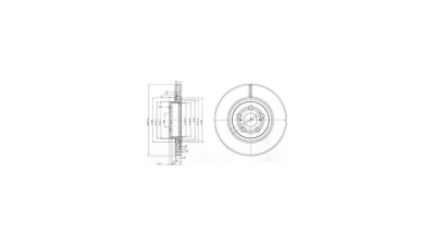 Disc frana Delphi BG3914, parte montare : Punte Fata