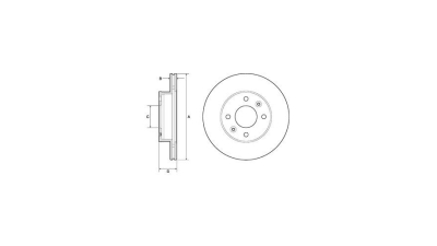 Disc frana Delphi BG3935, parte montare : Punte Fata