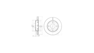 Disc frana Delphi BG3987, parte montare : Punte Fata