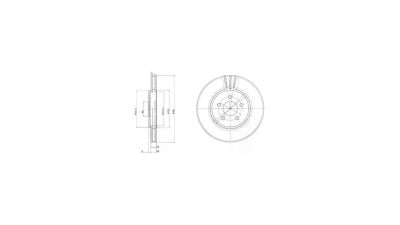 Disc frana Delphi BG4000, parte montare : Punte Fata