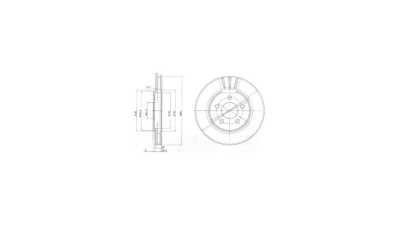 Disc frana Delphi BG4001, parte montare : Punte Fata