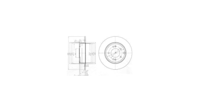 Disc frana Delphi BG4012, parte montare : Punte Spate