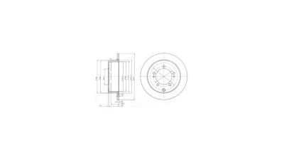 Disc frana Delphi BG4037, parte montare : Punte Spate