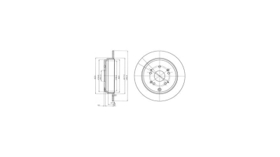 Disc frana Delphi BG4064, parte montare : Punte Spate