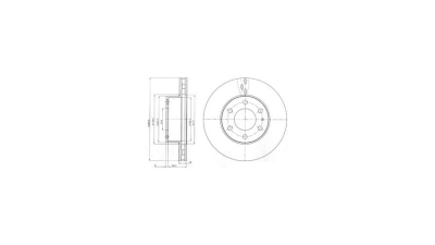 Disc frana Delphi BG4100, parte montare : Punte Fata