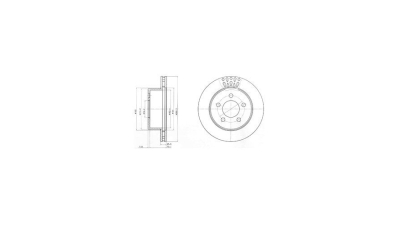 Disc frana Delphi BG4103, parte montare : Punte Fata