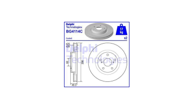 Disc frana DELPHI BG4114C, Fata