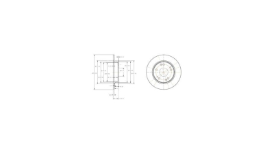 Disc frana Delphi BG4118, parte montare : Punte Spate