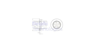 Disc frana DELPHI BG4118C, Spate