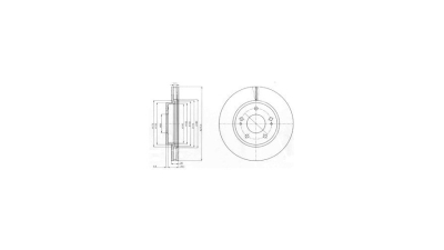 Disc frana Delphi BG4147, parte montare : Punte Fata