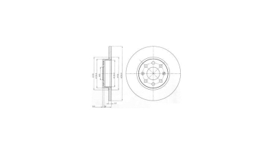 Disc frana Delphi BG4155, parte montare : Punte Fata