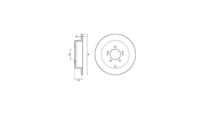 Disc frana Delphi BG4161, parte montare : Punte Spate