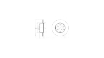 Disc frana Delphi BG4165, parte montare : Punte Spate